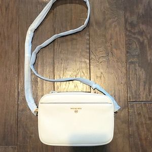 New w/o Tags Michael Kors White Leather Crossbody